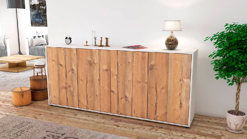 Stil Zeit Möbel Sideboard Elana, Pinie (180x79x35cm) Versandkostenfrei