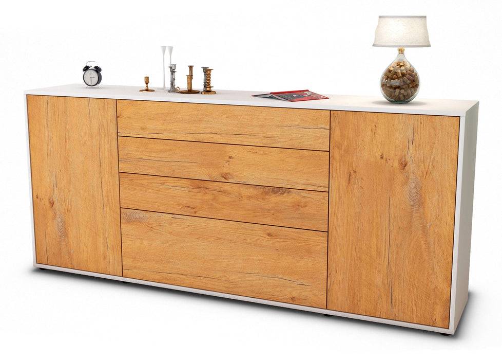 Stil Zeit Möbel Sideboard Eleni, Eiche (180x79x35cm)
