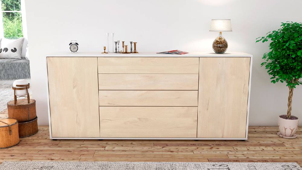 Stil Zeit Möbel Sideboard Eleni, Zeder (180x79x35cm) Online Shopping