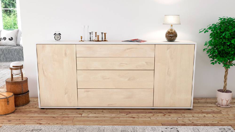 Stil Zeit Möbel Sideboard Elettra, Zeder (180x79x35cm) Saisonschlussverkauf