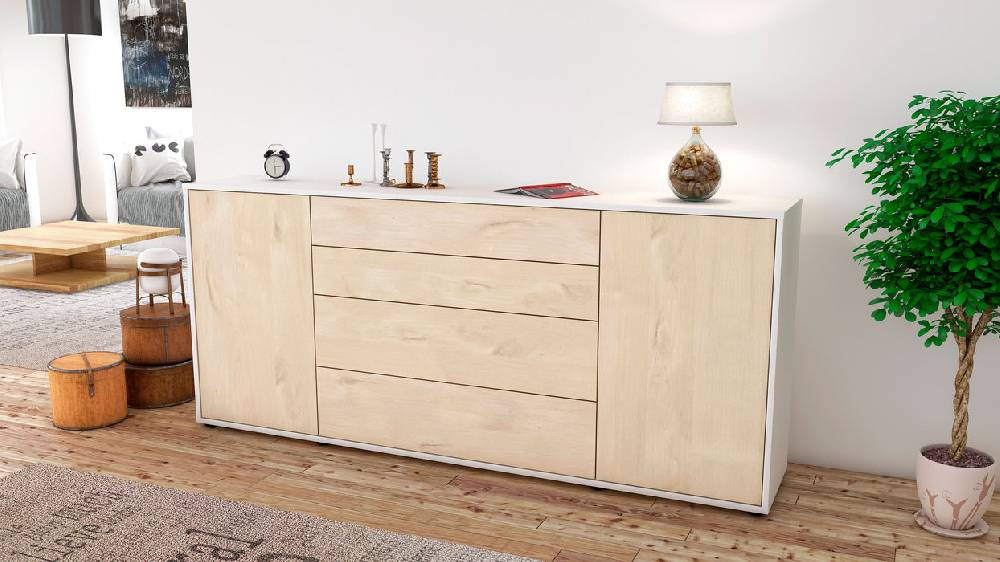 Stil Zeit Möbel Sideboard Elettra, Zeder (180x79x35cm) Saisonschlussverkauf