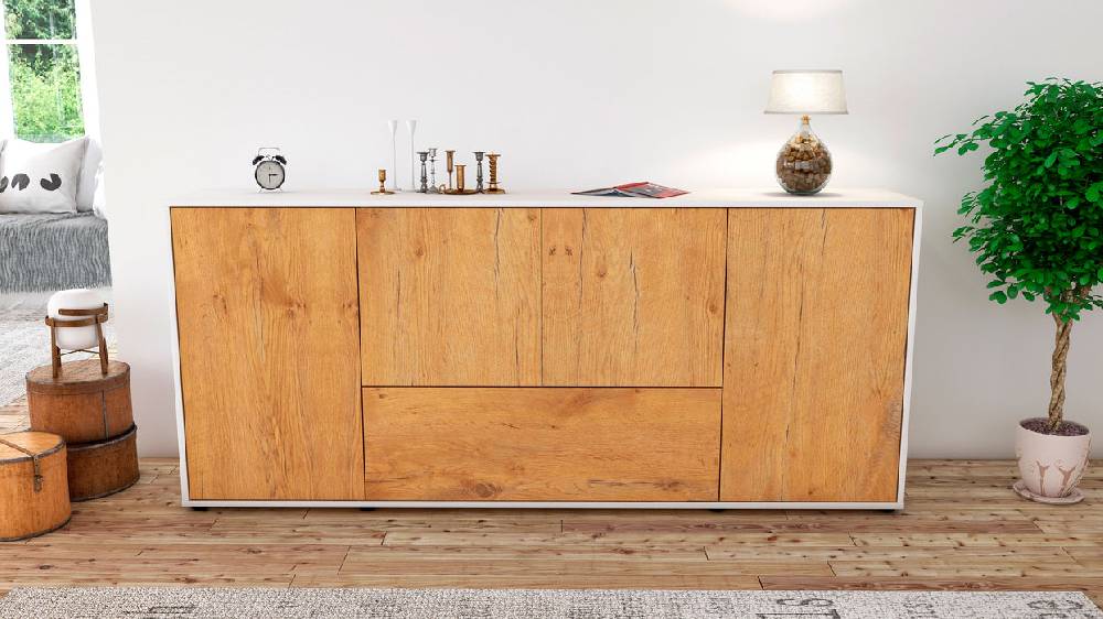 Stil Zeit Möbel Sideboard Eli, Eiche (180x79x35cm) Black Friday