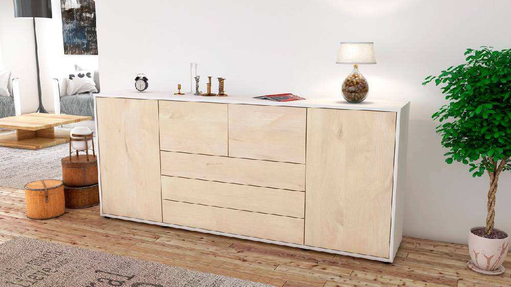 Stil Zeit Möbel Sideboard Eliana, Zeder (180x79x35cm) Weihnachtsangebot