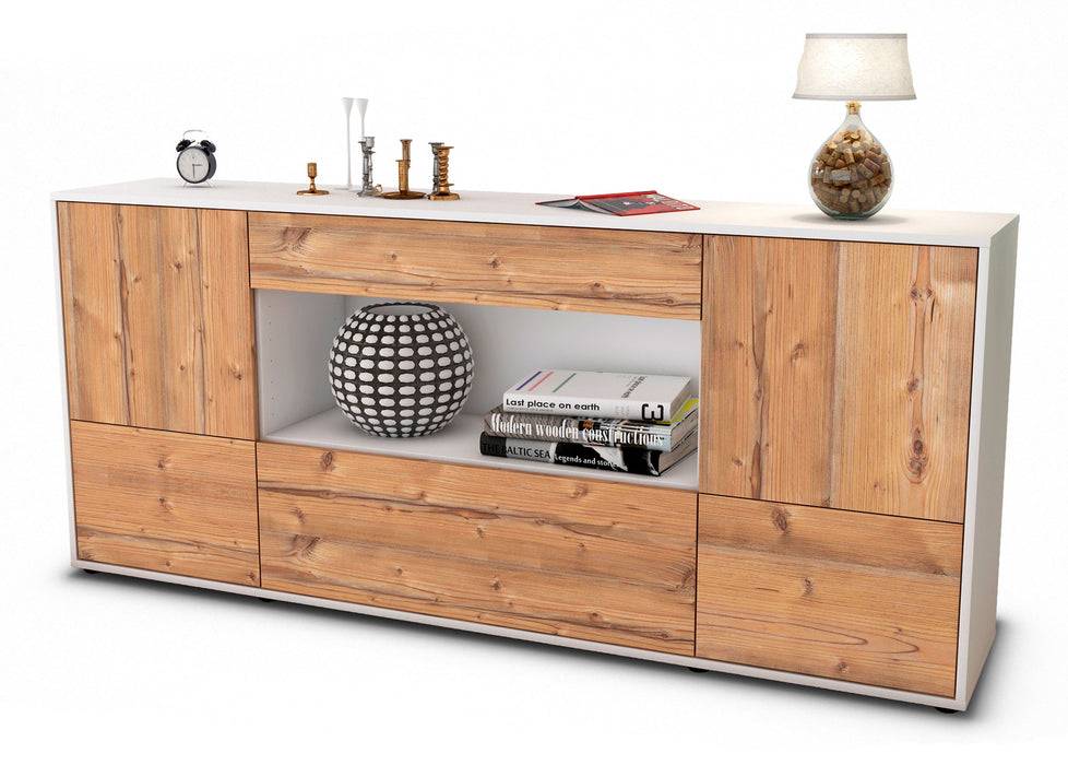 Stil Zeit Möbel Sideboard Elodie, Pinie (180x79x35cm)