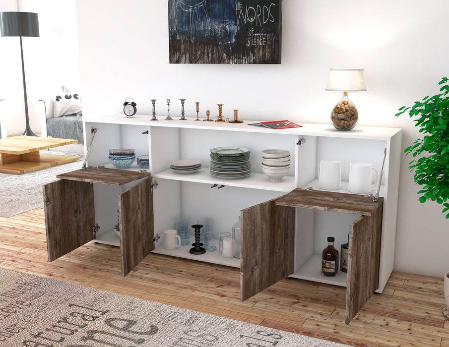 Stil Zeit Möbel Sideboard Ermentrude, Eiche (180x79x35cm) Valentinstagsangebot