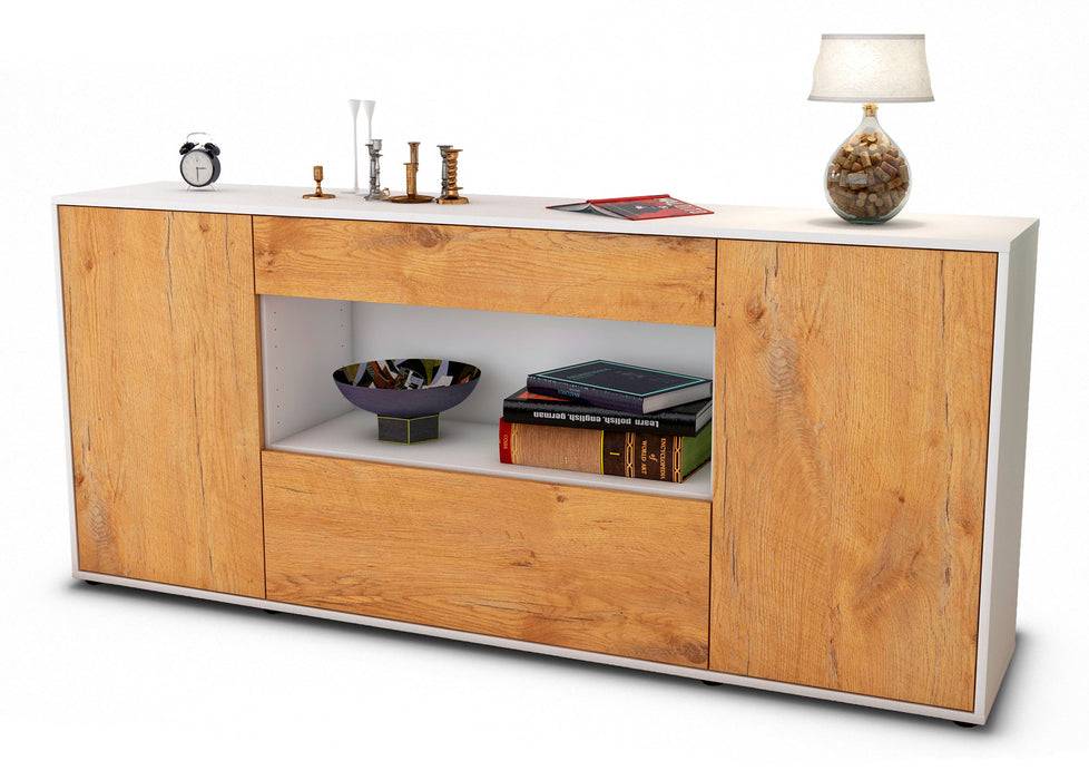 Stil Zeit Möbel Sideboard Fiora, Eiche (180x79x35cm) Lagerräumung