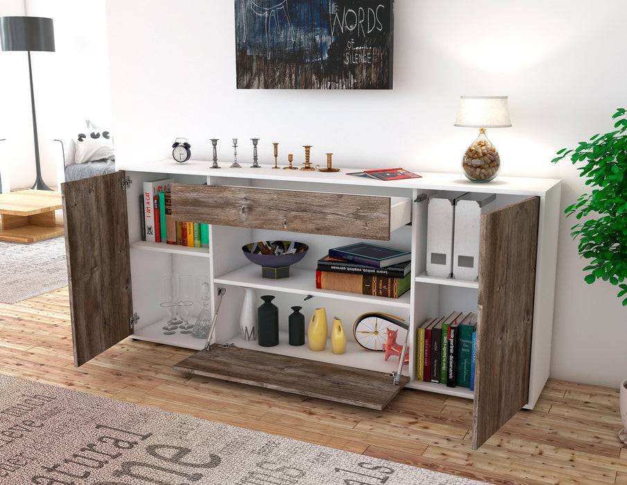 Stil Zeit Möbel Sideboard Fiora, Eiche (180x79x35cm) Lagerräumung