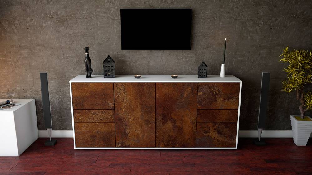 Stil Zeit Möbel Sideboard Gemma, Rost (180x79x35cm) Top Angebot
