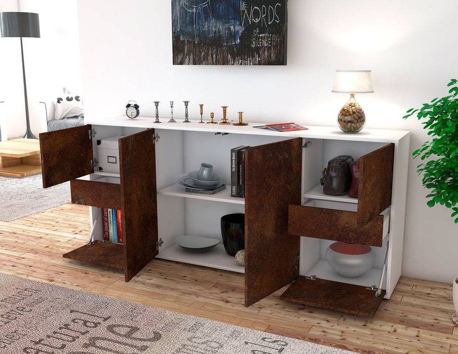 Stil Zeit Möbel Sideboard Gemma, Rost (180x79x35cm) Top Angebot