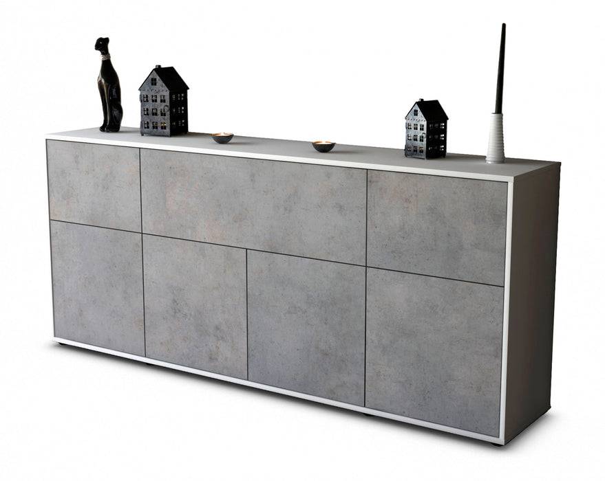 Stil Zeit Möbel Sideboard Gianna, Beton (180x79x35cm)