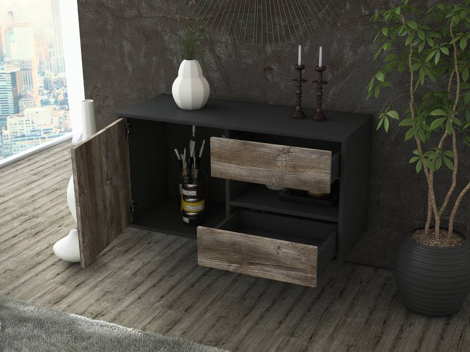 Stil Zeit Möbel Lowboard Charlotte, Eiche, hängend (92x49x35cm) Online Outlet