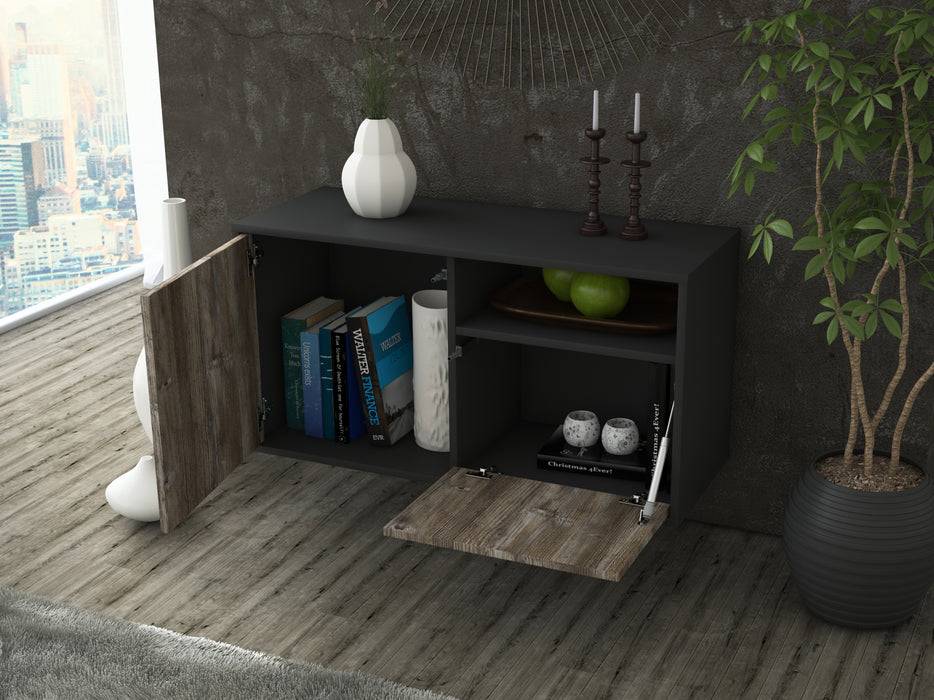 Stil Zeit Möbel Lowboard Detroit, Eiche, hängend (92x49x35cm) Exklusive Angebote