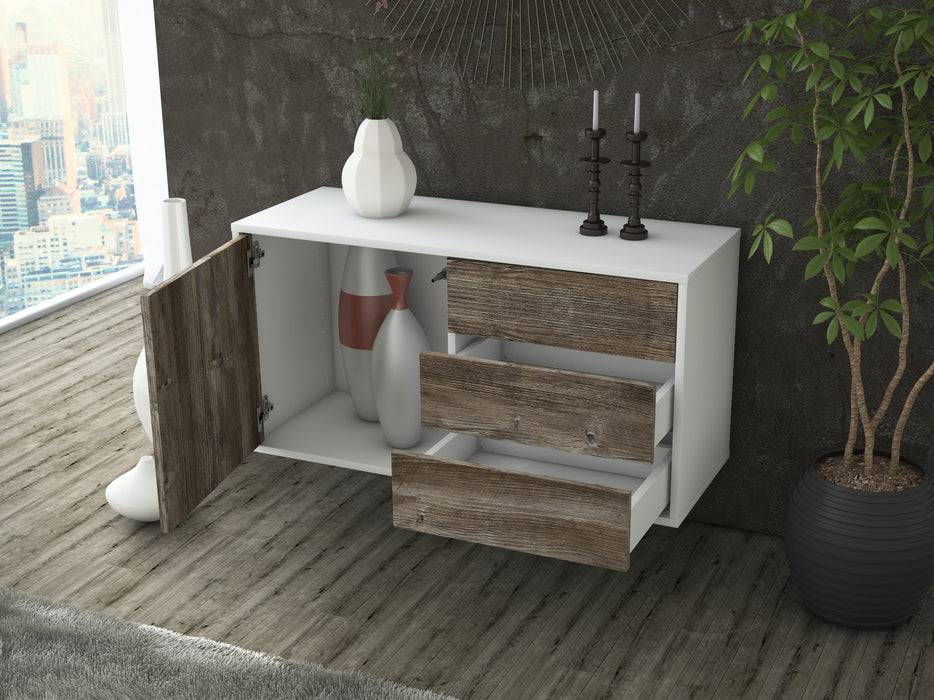 Stil Zeit Möbel Lowboard Fort Worth, Eiche, hängend (92x49x35cm) Neuheiten