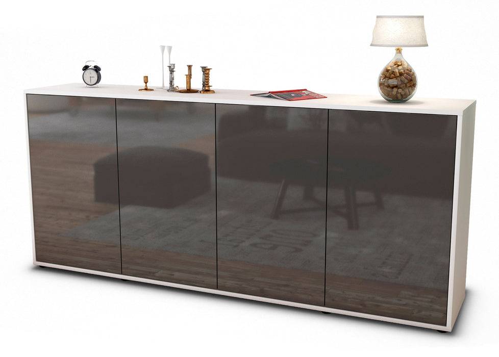 Stil Zeit Möbel Sideboard Elana, Grau (180x79x35cm)