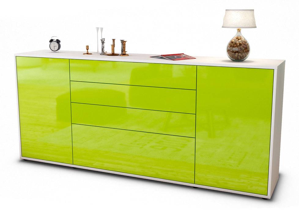 Stil Zeit Möbel Sideboard Eleni, Grün (180x79x35cm)