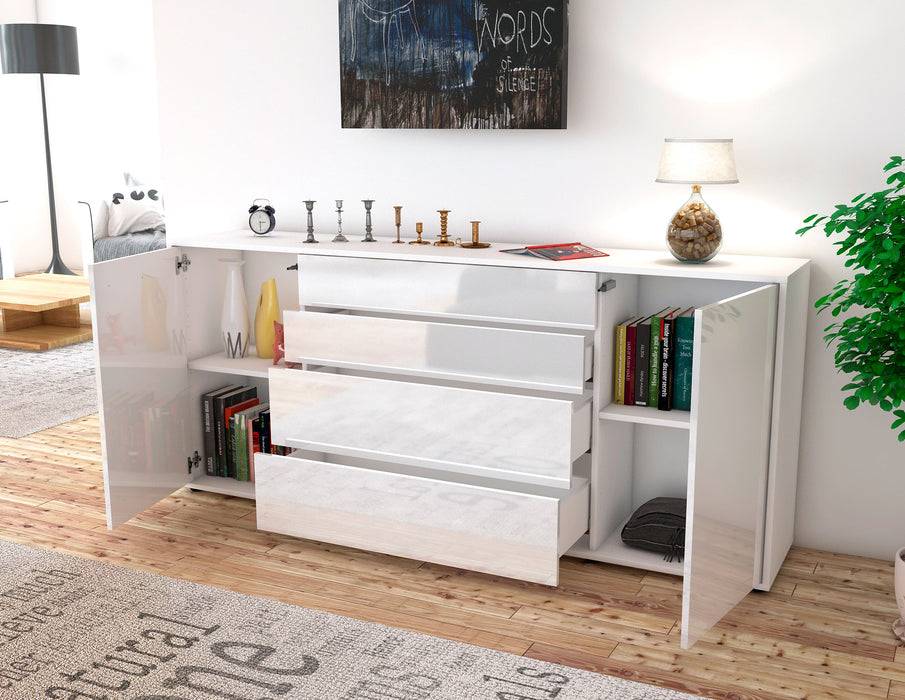 Stil Zeit Möbel Sideboard Elettra, Orange (180x79x35cm) Tägliche Deals