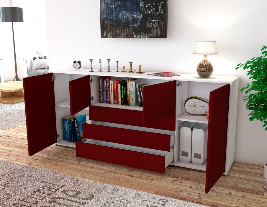 Stil Zeit Möbel Sideboard Eliana, Türkis (180x79x35cm) Riesige Ersparnisse