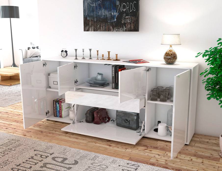 Stil Zeit Möbel Sideboard Elisa, Weiß (180x79x35cm) VIP-Rabatte