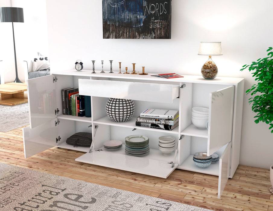 Stil Zeit Möbel Sideboard Elodie, Grau (180x79x35cm) Super Sparpreis