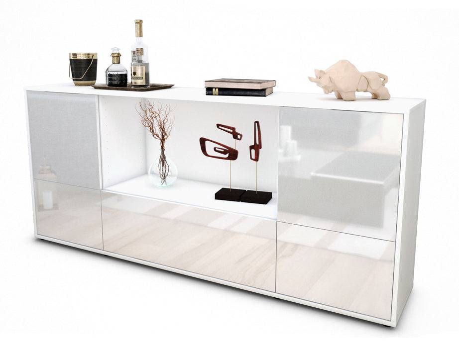 Stil Zeit Möbel Sideboard Elvezia, Weiß (180x79x35cm) Kostenlose Rückgabe