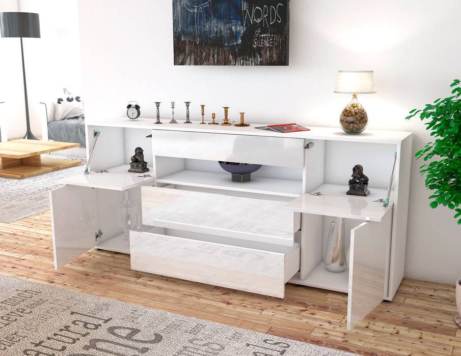 Stil Zeit Möbel Sideboard Emma, Weiß (180x79x35cm) Begrenzte Freigabe