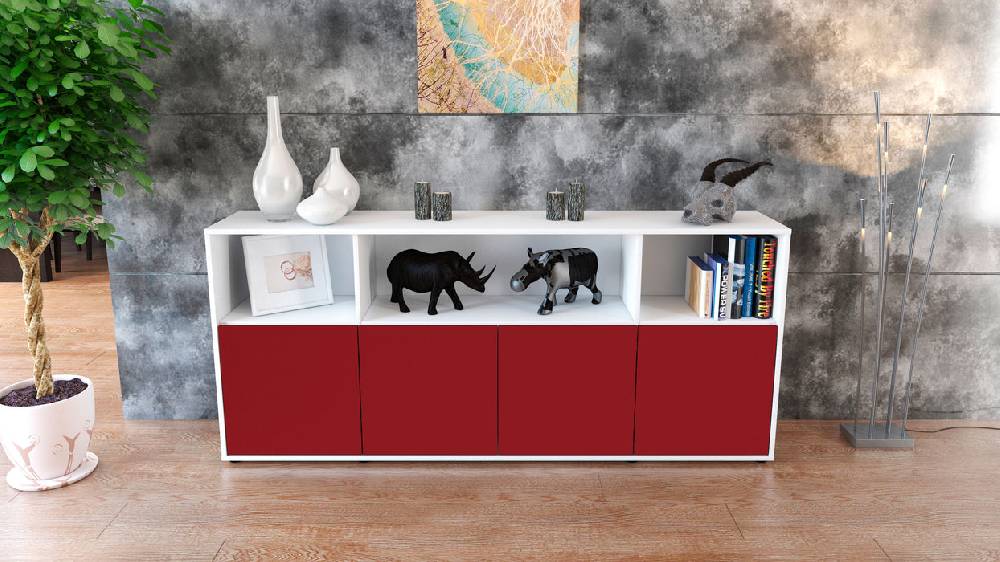Stil Zeit Möbel Sideboard Enrica, Bordeaux (180x79x35cm) JETZT KAUFEN