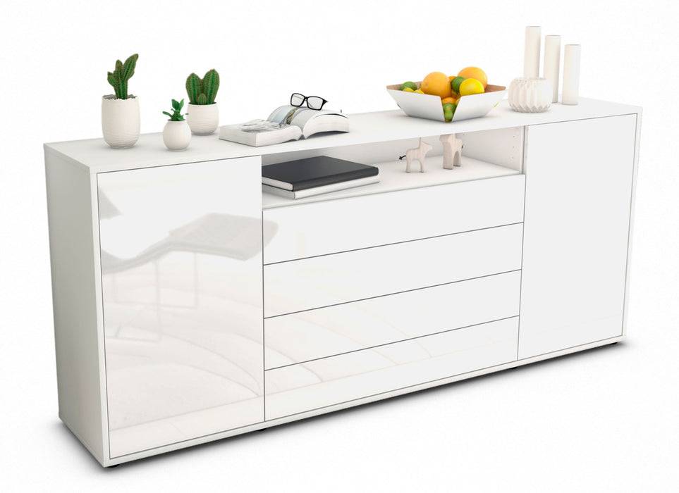 Stil Zeit Möbel Sideboard Enzo, Weiß (180x79x35cm) Neueste Stile