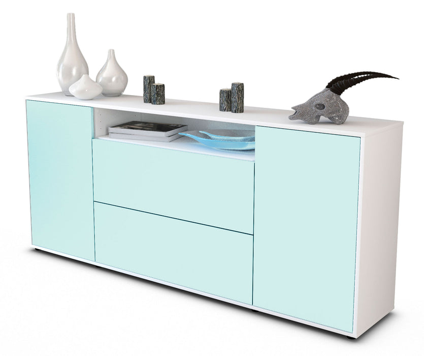 Stil Zeit Möbel Sideboard Erina, Mint (180x79x35cm)