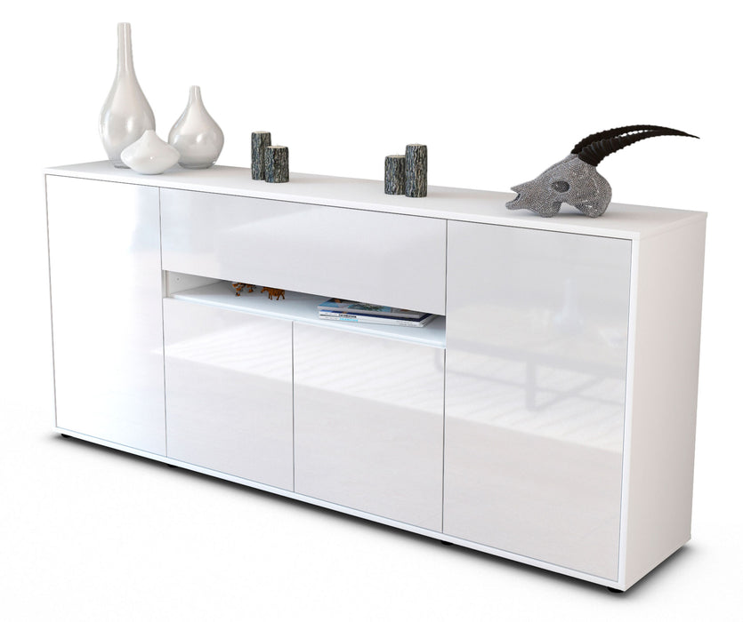 Stil Zeit Möbel Sideboard Flavia, Weiß (180x79x35cm)