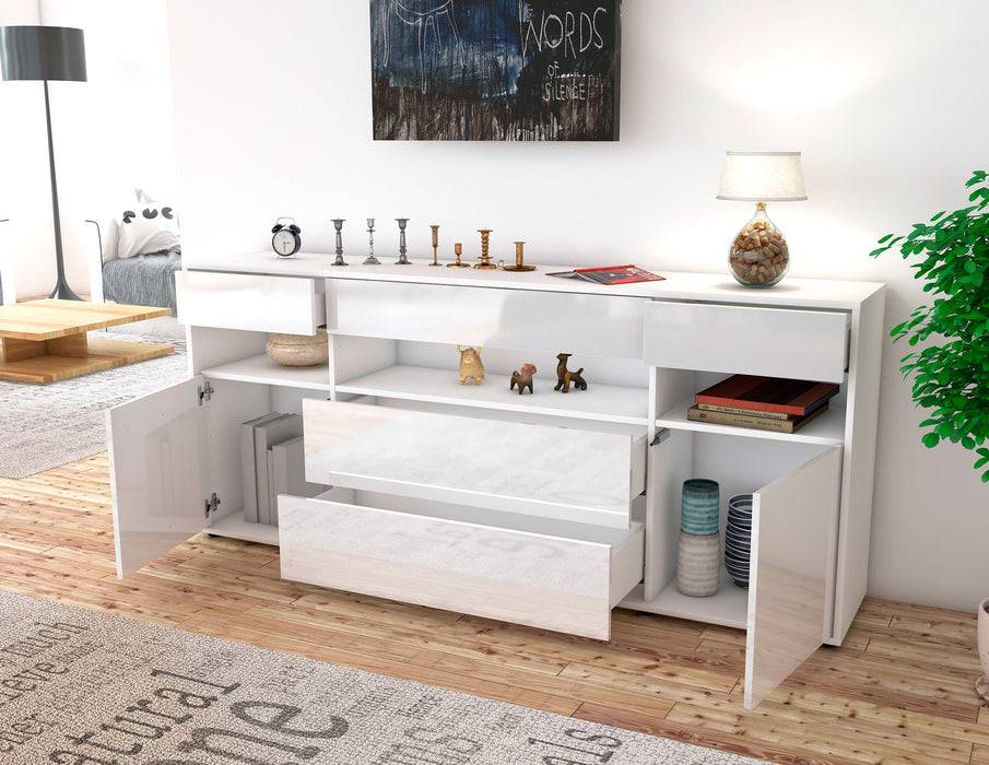 Stil Zeit Möbel Sideboard Floria, Orange (180x79x35cm) Bis zu 50% Rabatt