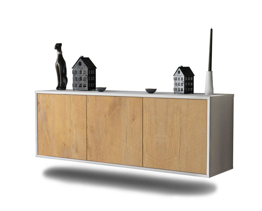 Stil Zeit Möbel Lowboard Seattle, Eiche, hängend (136x49x35cm)