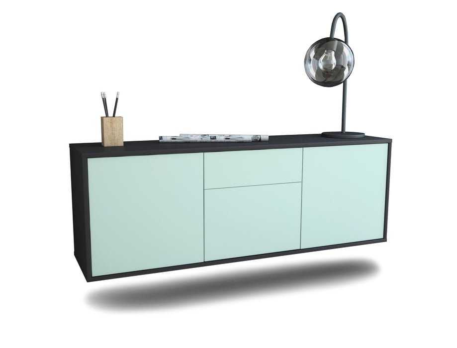 Stil Zeit Möbel Lowboard Cleveland, Mint, hängend (136x49x35cm)