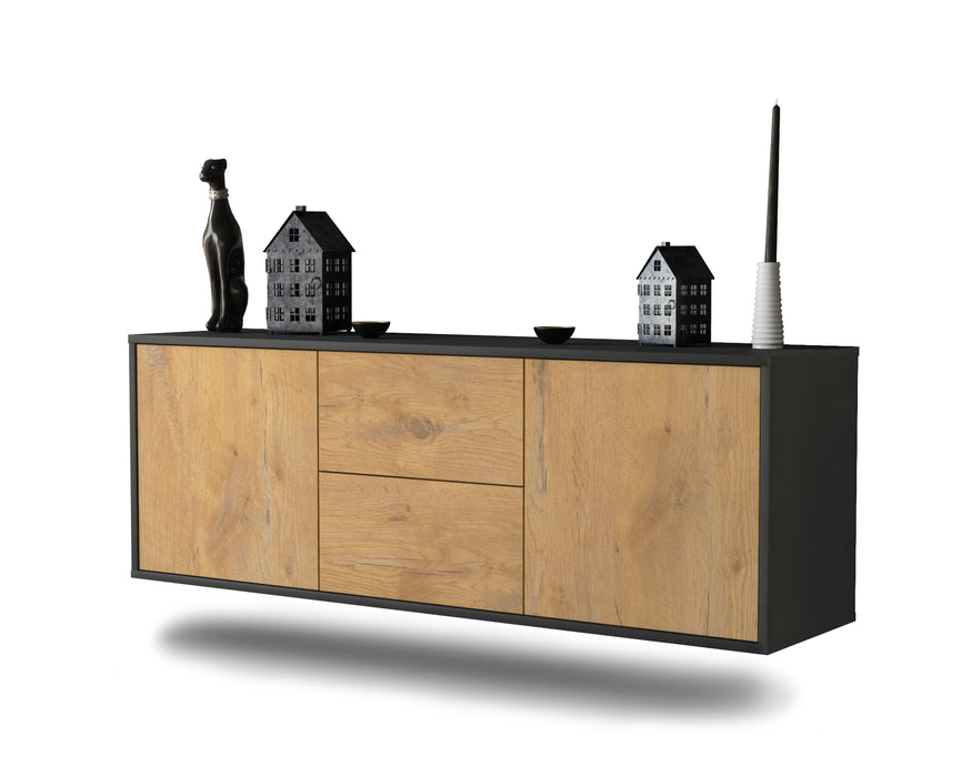 Stil Zeit Möbel Lowboard Nashville, Eiche, hängend (136x49x35cm)
