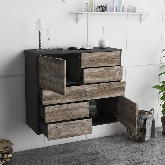 Stil Zeit Möbel Sideboard Paradise, Walnuss, hängend (92x79x35cm) Rabatte dieses Monats