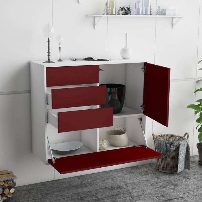 Stil Zeit Möbel Sideboard Fontana, Gelb, hängend (92x79x35cm) Online