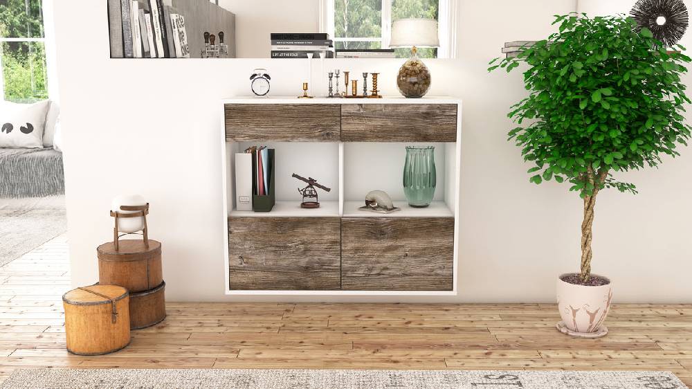 Stil Zeit Möbel Sideboard Mobile, Treibholz, hängend (92x79x35cm) Outlet