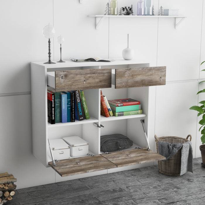 Stil Zeit Möbel Sideboard Mobile, Treibholz, hängend (92x79x35cm) Outlet