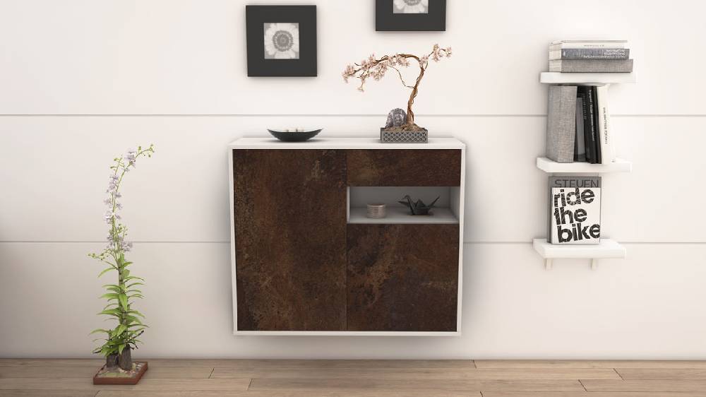 Stil Zeit Möbel Sideboard Augusta, Rost, hängend (92x79x35cm) Auslauf