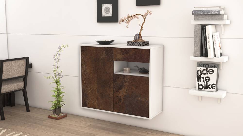 Stil Zeit Möbel Sideboard Augusta, Rost, hängend (92x79x35cm) Auslauf