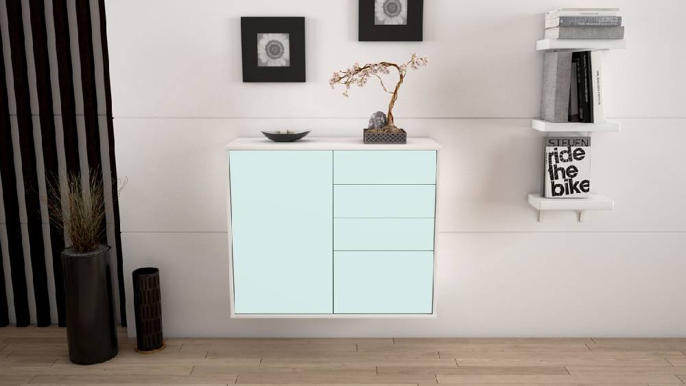 Stil Zeit Möbel Sideboard Tacoma, Mint, hängend (92x79x35cm) Angebote