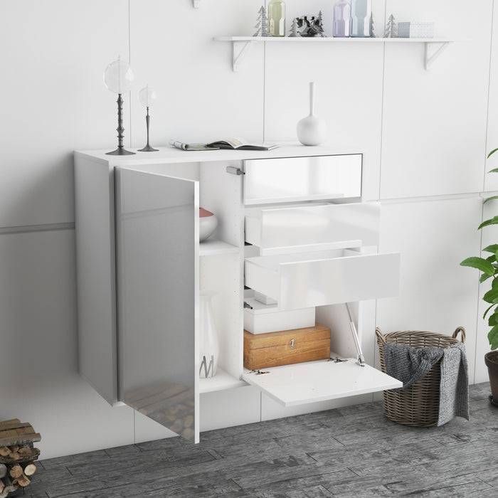 Stil Zeit Möbel Sideboard Tacoma, Weiß, hängend (92x79x35cm) Hotsell