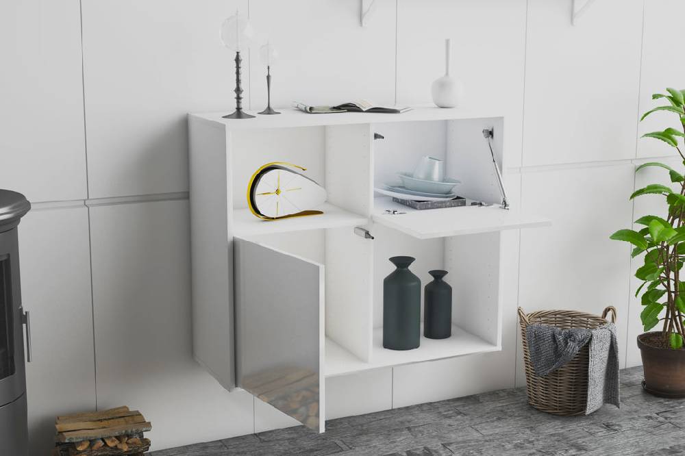 Stil Zeit Möbel Sideboard Shreveport, Grün, hängend (92x79x35cm) im Angebot