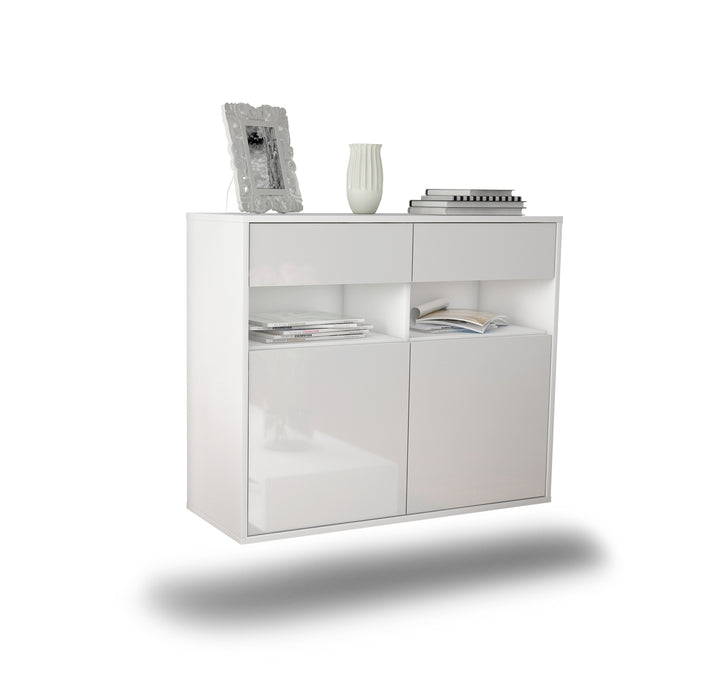 Stil Zeit Möbel Sideboard North Las Vegas, Weiß, hängend (92x79x35cm) Günstiger Verkauf