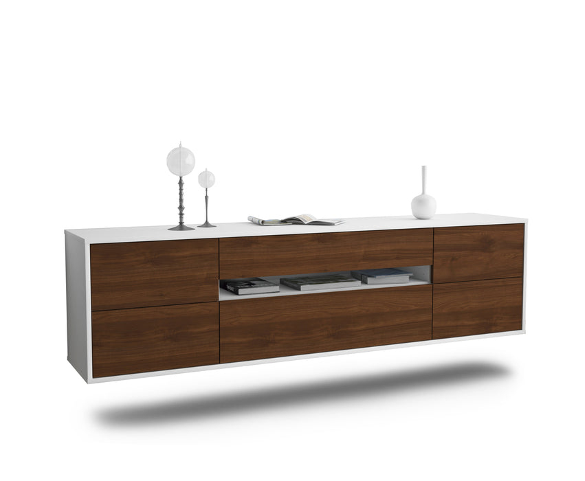 Stil Zeit Möbel Lowboard Reno, Walnuss, hängend (180x49x35cm)