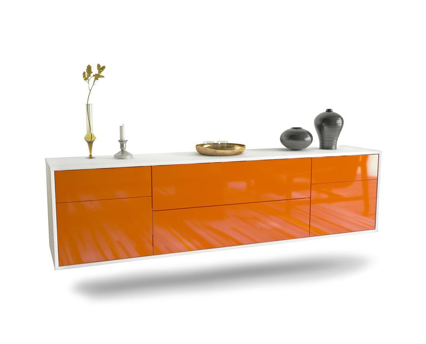 Stil Zeit Möbel Lowboard Chula Vista, Orange, hängend (180x49x35cm) Limitierter Zeitrabatt