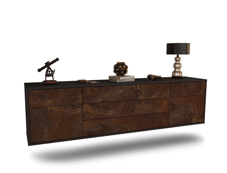 Stil Zeit Möbel Lowboard Orlando, Rost, hängend (180x49x35cm)