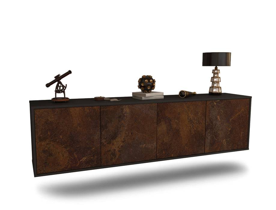 Stil Zeit Möbel Lowboard Anaheim, Rost, hängend (180x49x35cm)