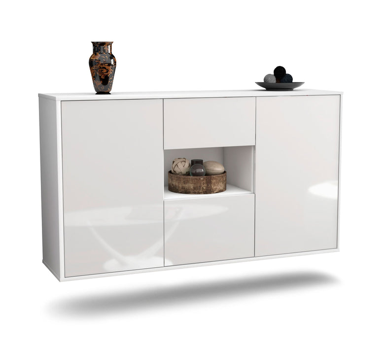 Stil Zeit Möbel Sideboard Pasadena, Weiß, hängend (136x79x35cm)