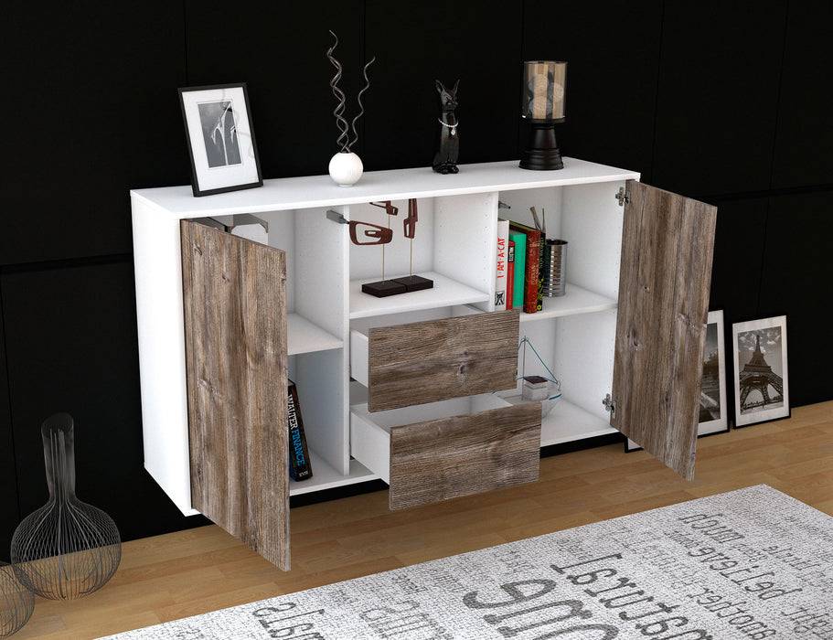 Stil Zeit Möbel Sideboard Port St. Lucie, Walnuss, hängend (136x79x35cm) Super Sparpreis