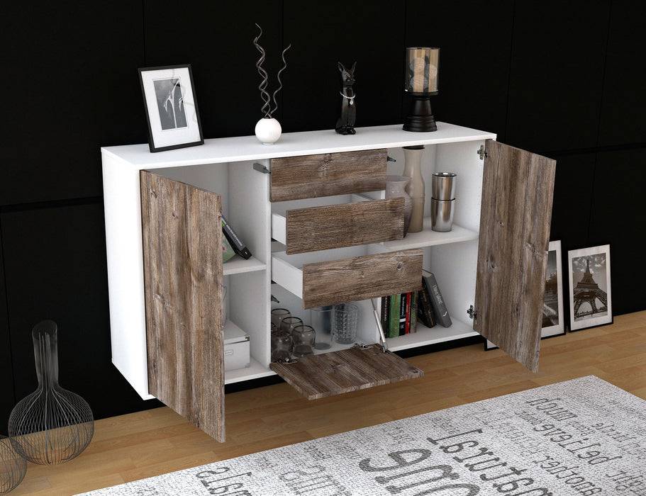 Stil Zeit Möbel Sideboard Sioux Falls, Eiche, hängend (136x79x35cm) Kostenlose Rückgabe